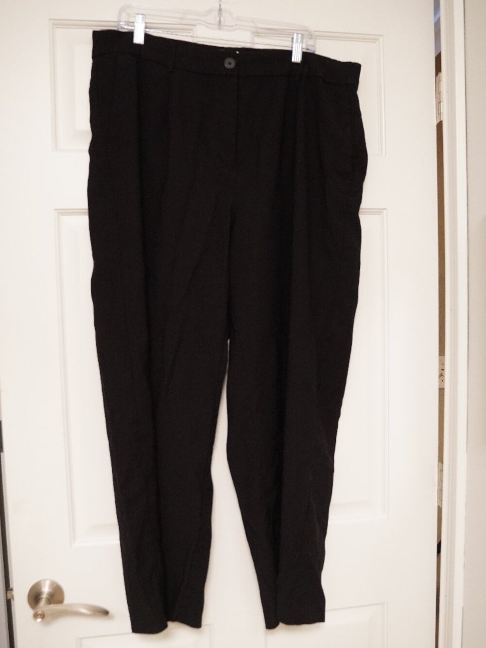 Old Navy Black Extra High Rise Super Wide Leg Pants 18 Petite Adjustable Waist